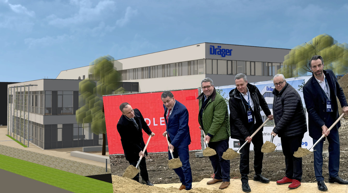 Dräger investiert in CO₂-neutralen Neubau in Wien